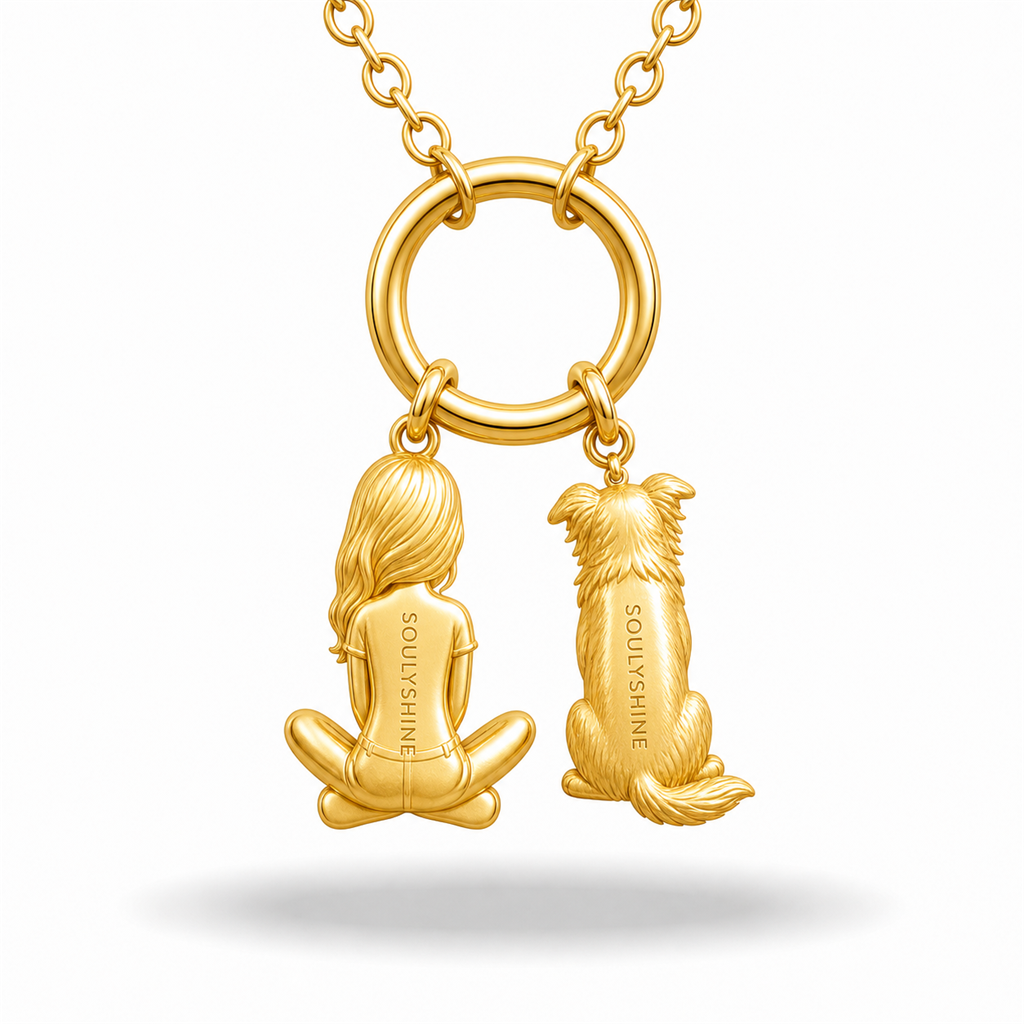 Border Collie rough coat - 18K Gold Vermeil - 2nd