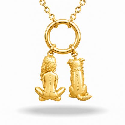 Border Collie rough coat - 18K Gold Vermeil - 2nd