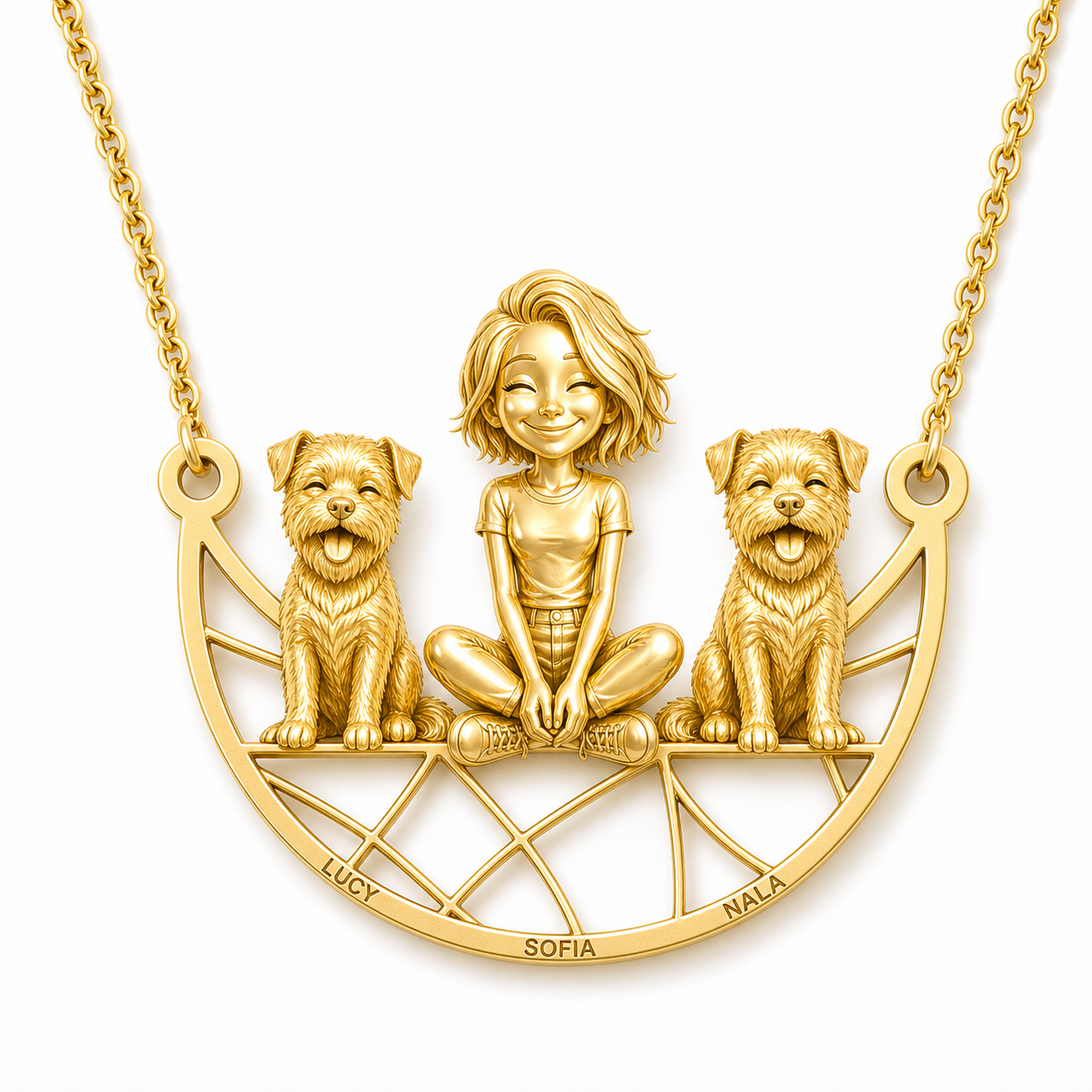 Border Terrier - 18K Gold Vermeil - 1st