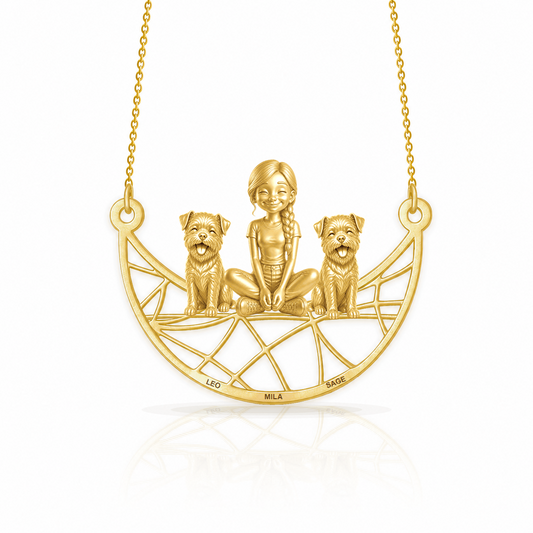 Soulyshine Border Terrier personalized companion necklace