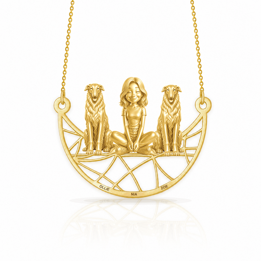 Soulyshine Borzoi personalized companion necklace