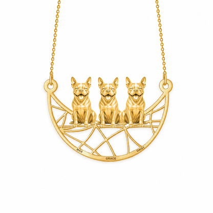 Soulyshine Boston Terrier Eternal Paw personalized pets necklace