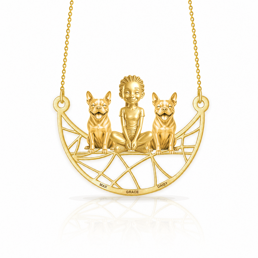Soulyshine Boston Terrier personalized companion necklace
