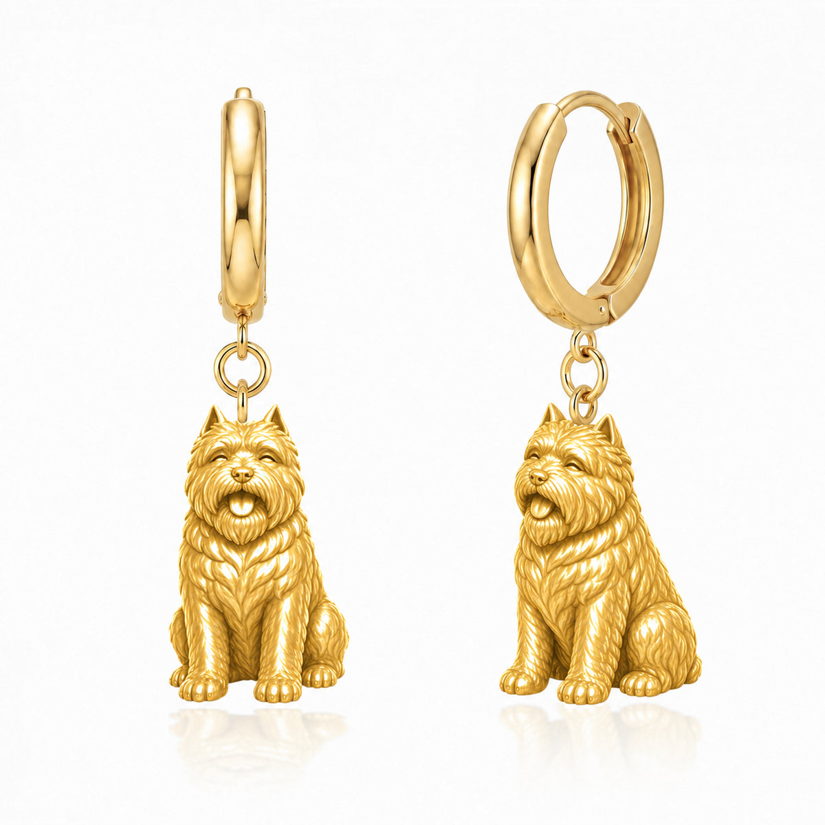 Bouvier des Flandres personalized companion handcrafted huggie earrings