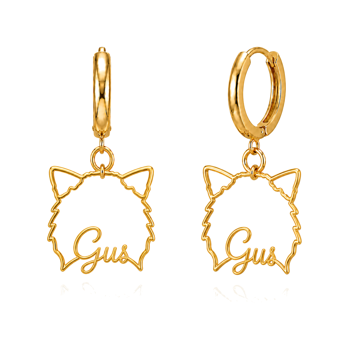 Bouvier des Flandres Gus personalized pet face earrings