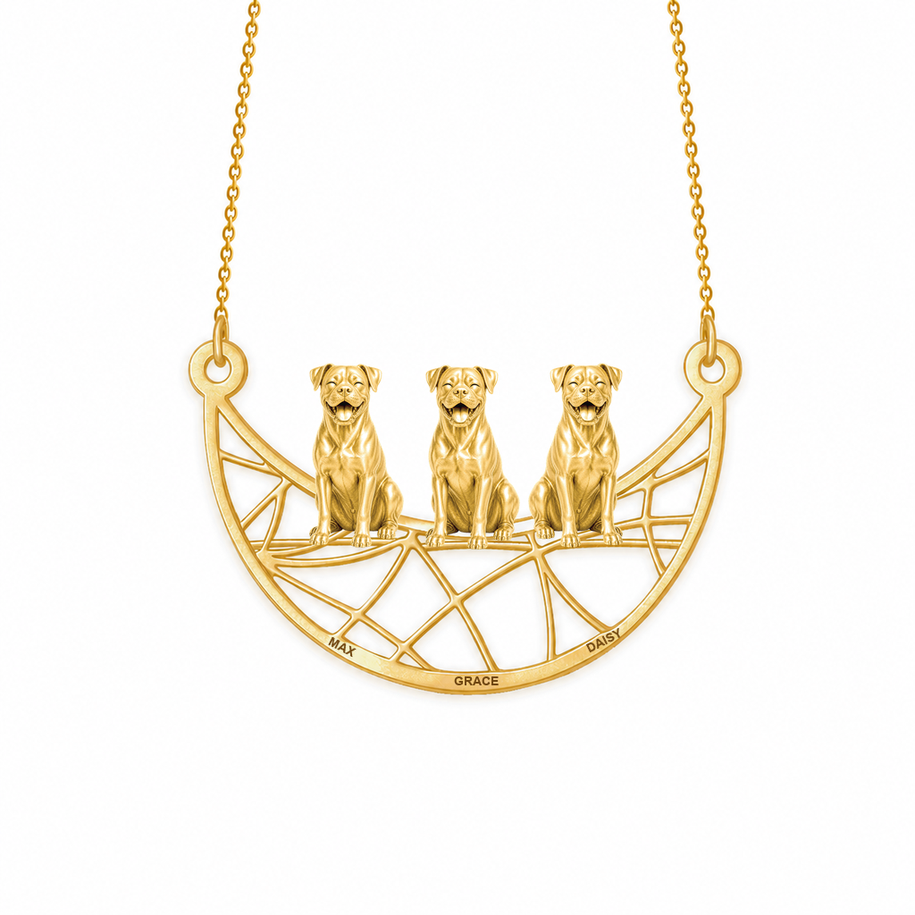 Soulyshine Boxer Eternal Paw personalized pets necklace