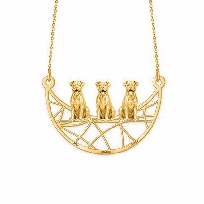 Soulyshine Boxer Eternal Paw personalized pets necklace