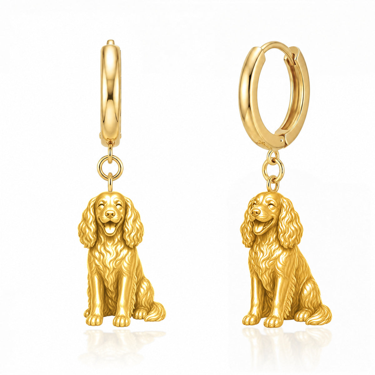 Boykin Spaniel personalized companion handcrafted huggie earrings