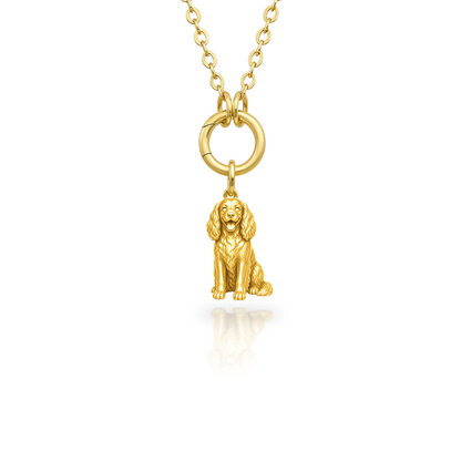 Soulyshine Boykin Spaniel Purest Bond Dog Companion Charm Necklace - 18K Gold Vermeil front