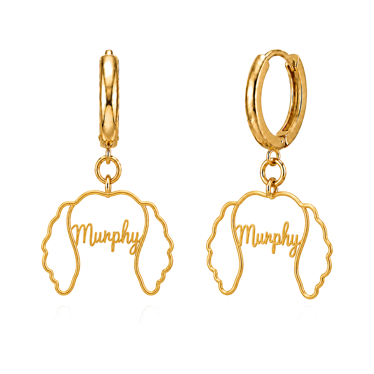 Boykin Spaniel Murphy personalized pet face earrings