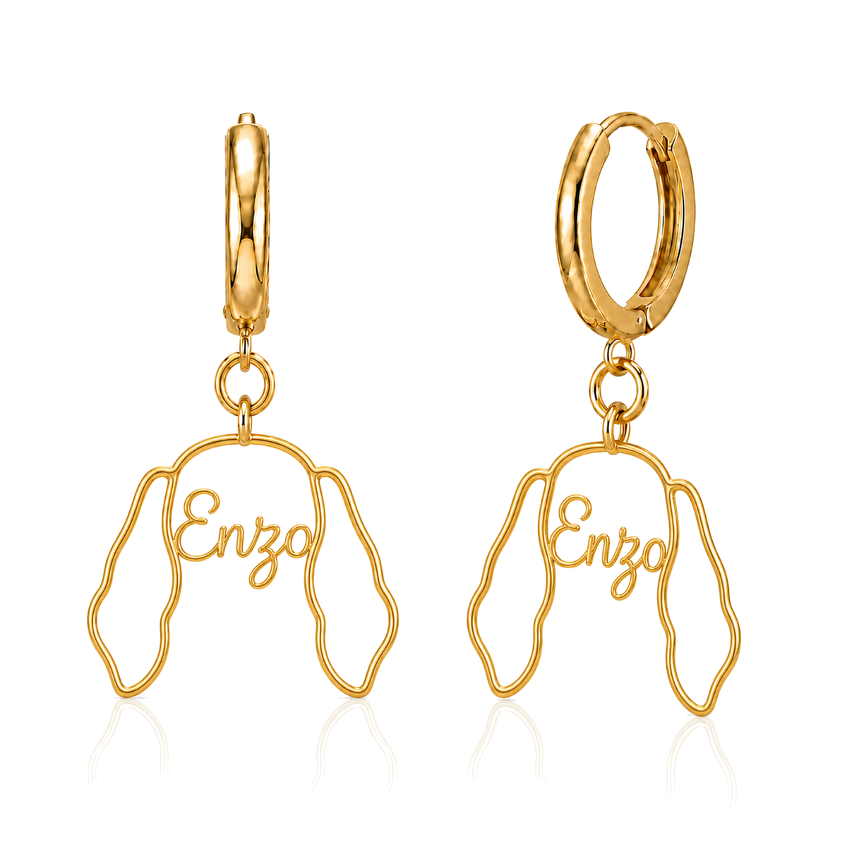Bracco Italiano Enzo personalized pet face earrings