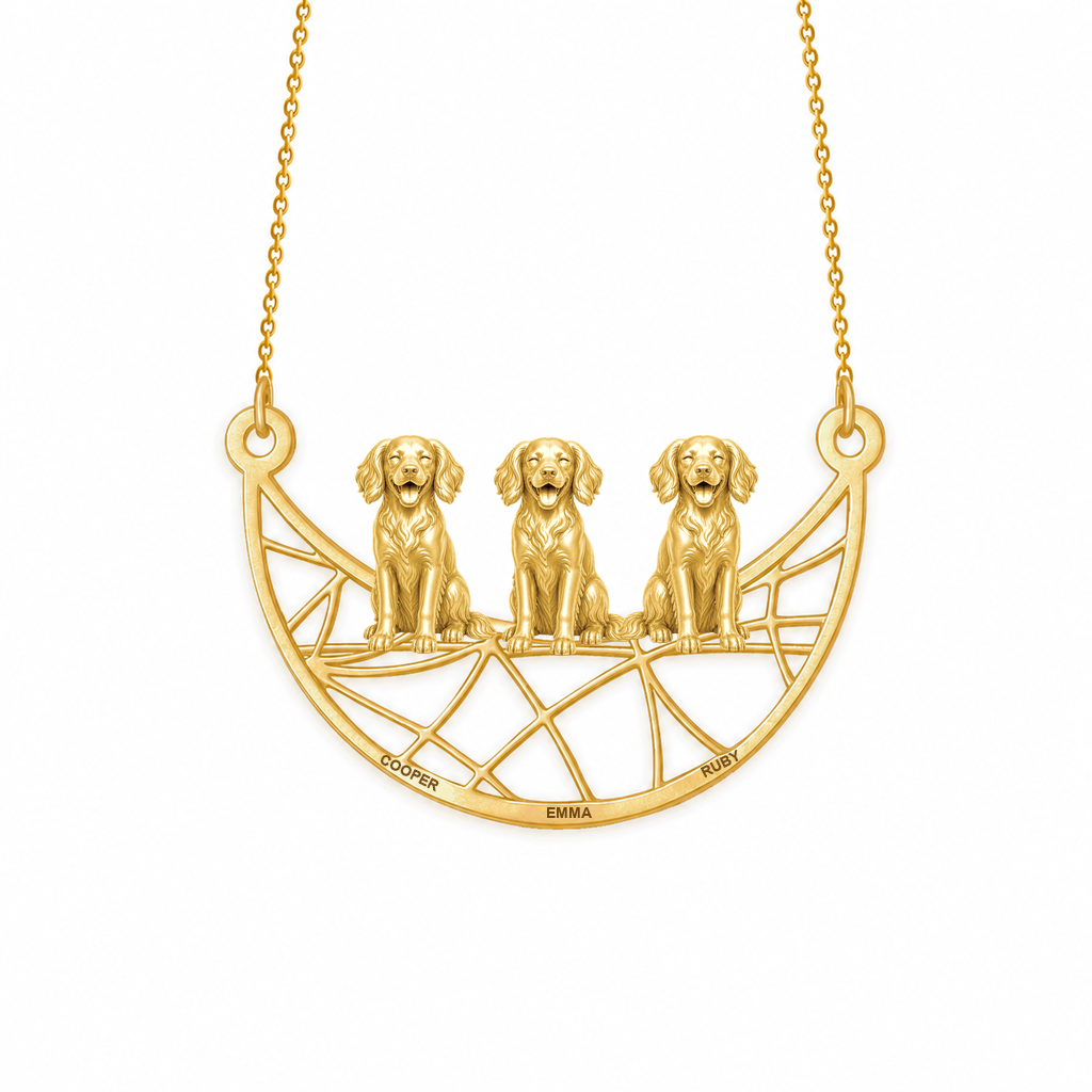 Soulyshine Brittany Eternal Paw personalized pets necklace