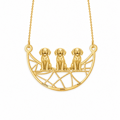 Soulyshine Brittany Eternal Paw personalized pets necklace