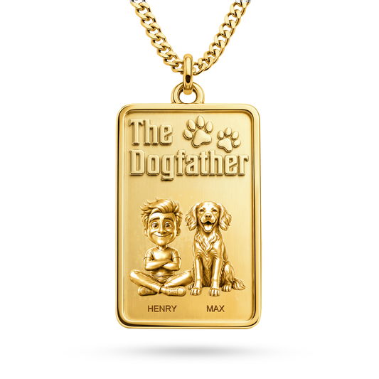 The Dogfather Brittany Personalized Necklace
