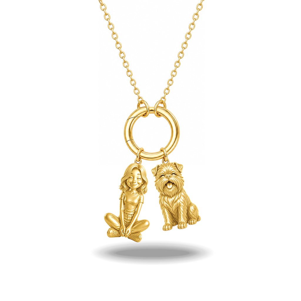 Brussels Griffon rough coat - 18K Gold Vermeil - 1st