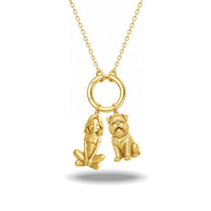 Brussels Griffon rough coat - 18K Gold Vermeil - 1st