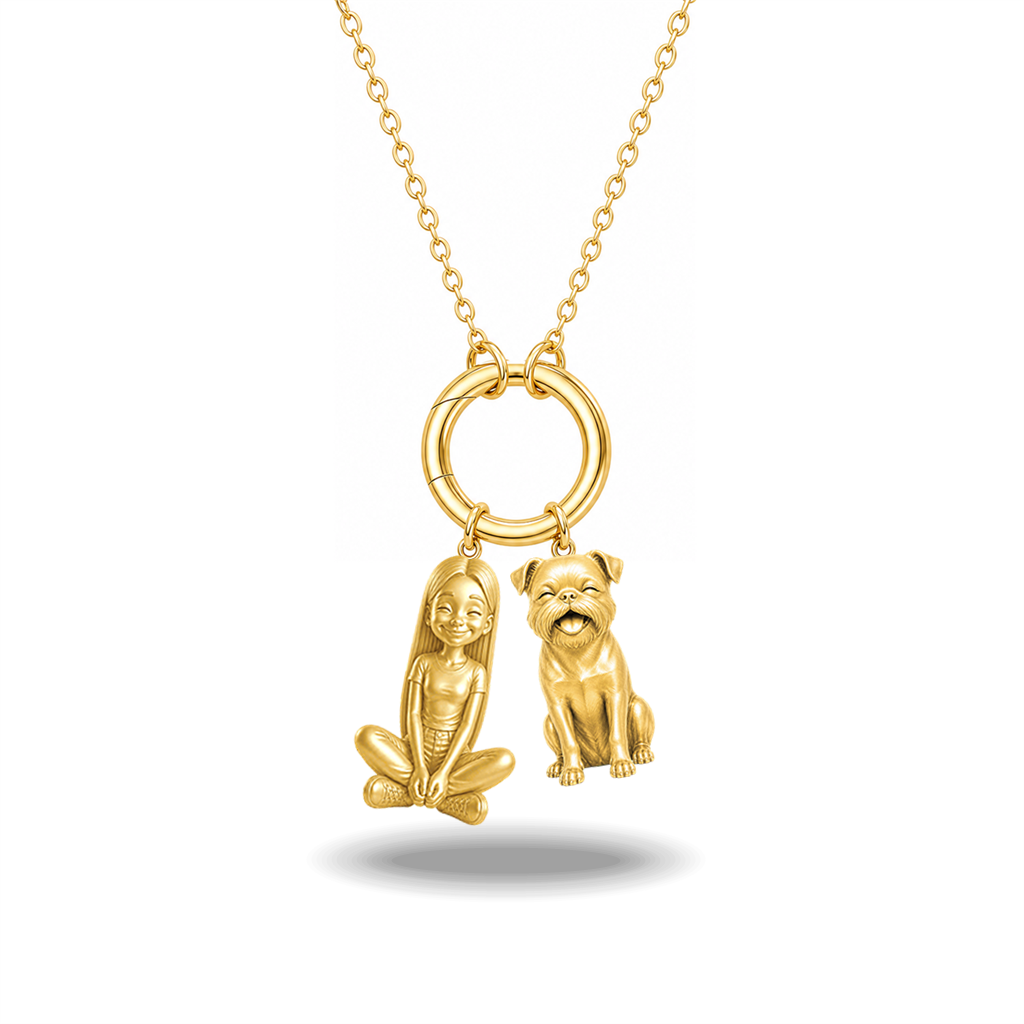 Brussels Griffon smooth coat - 18K Gold Vermeil - 1st