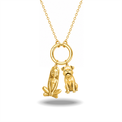 Brussels Griffon smooth coat - 18K Gold Vermeil - 1st