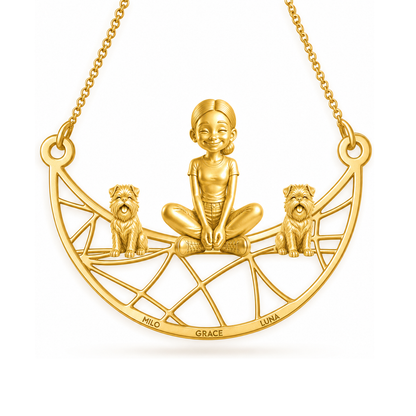 Brussels Griffon - rough coat - 18K Gold Vermeil - 1st