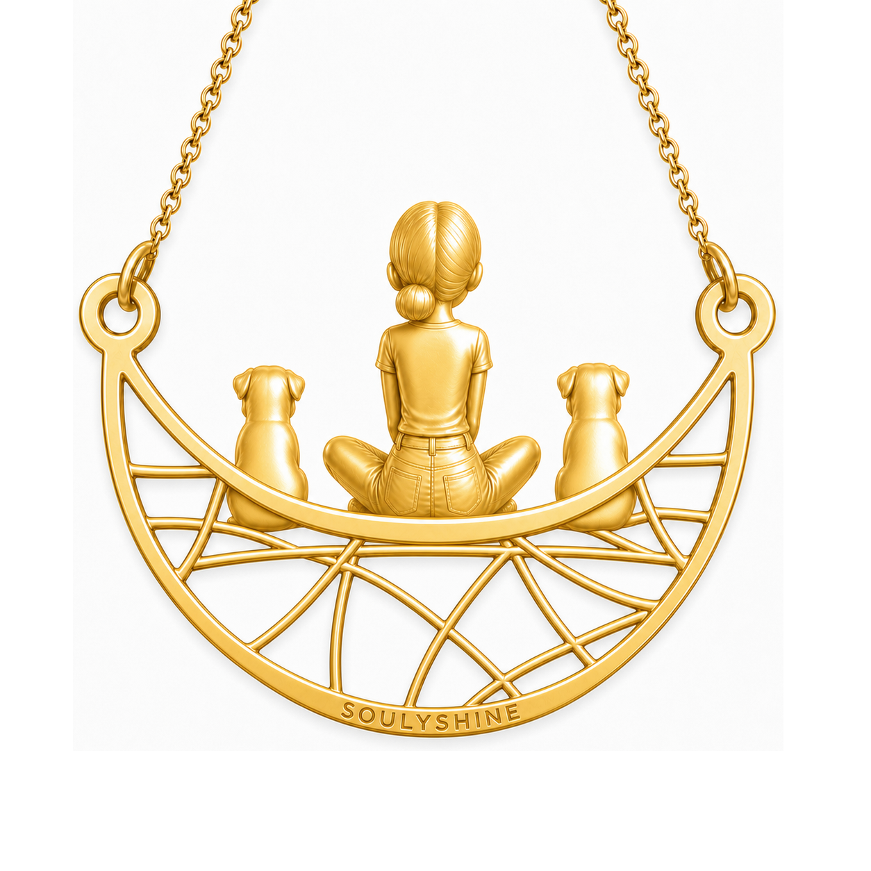 Brussels Griffon - rough coat - 18K Gold Vermeil - 2nd