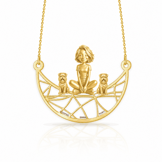 Brussels Griffon - rough coat - 18K Gold Vermeil - 1st