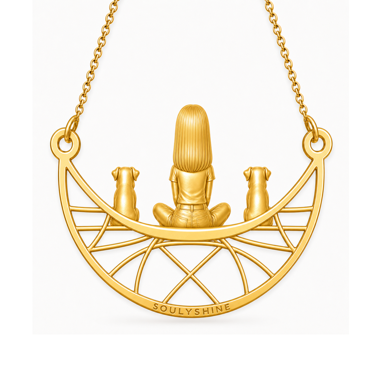 Brussels Griffon - smooth coat - 18K Gold Vermeil - 2nd