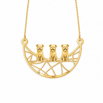 Soulyshine Brussels Griffon - smooth coat Eternal Paw personalized pets necklace
