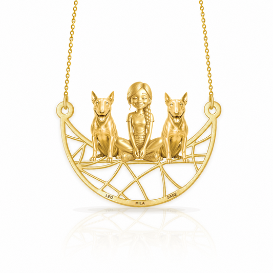 Soulyshine Bull Terrier personalized companion necklace