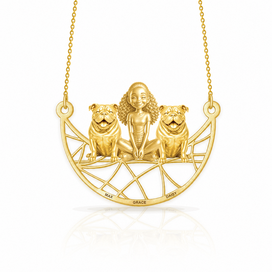 Soulyshine Bulldog personalized companion necklace