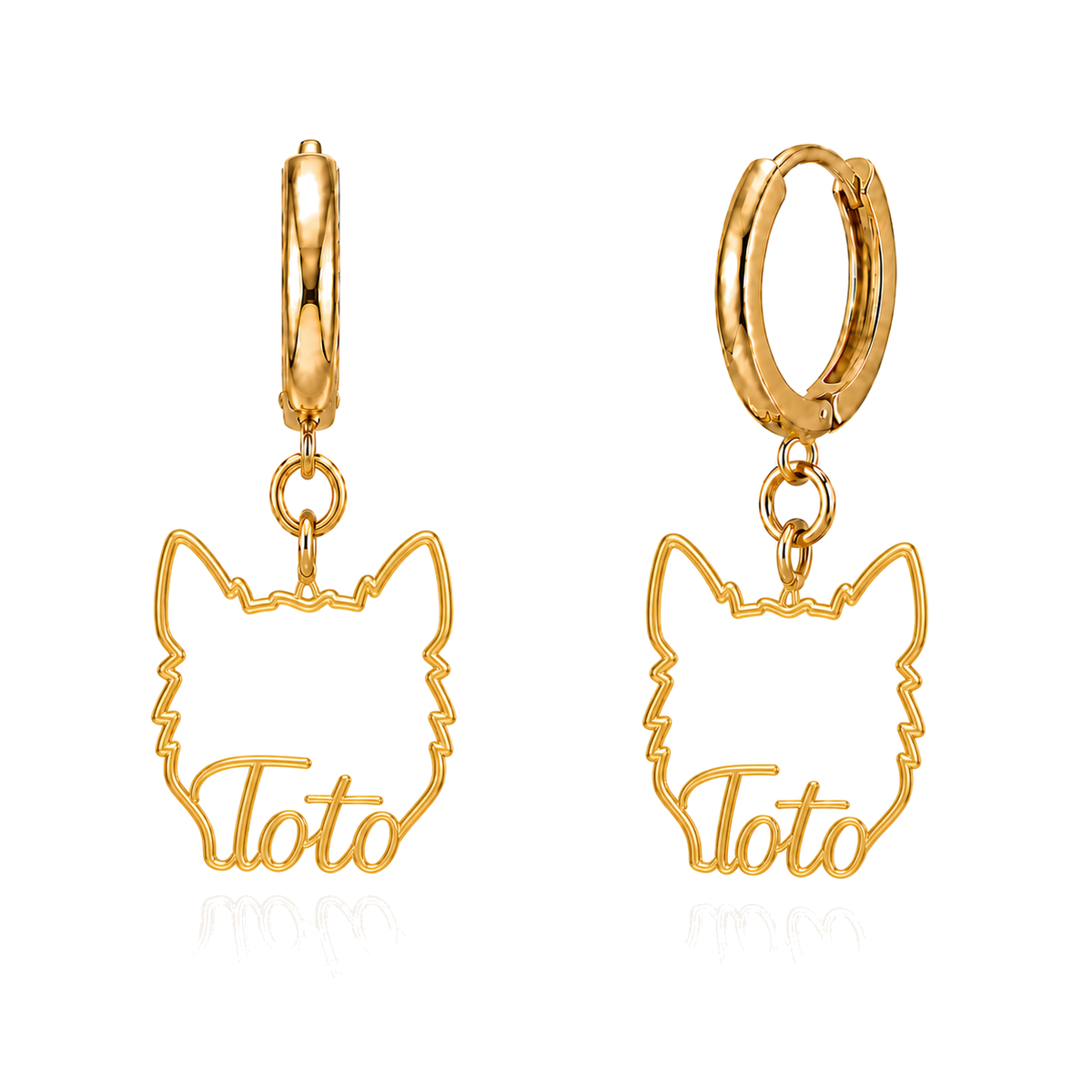 Cairn Terrier Toto personalized pet face earrings