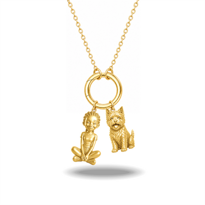 Cairn Terrier - 18K Gold Vermeil - 1st