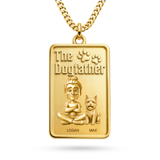 The Dogfather Cairn Terrier Personalized Necklace
