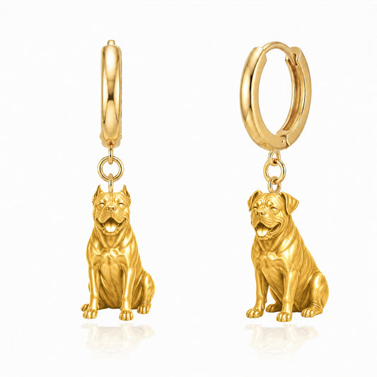 Cane Corso personalized companion handcrafted huggie earrings