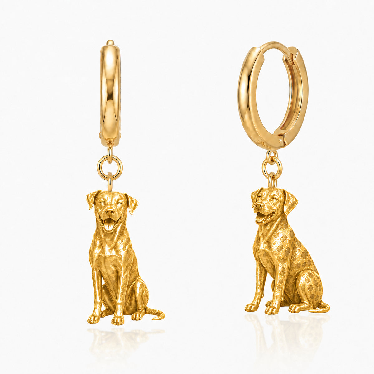 Catahoula Leopard Dog personalized companion handcrafted huggie earrings