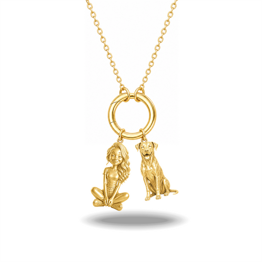 Catahoula Leopard Dog - 18K Gold Vermeil - 1st