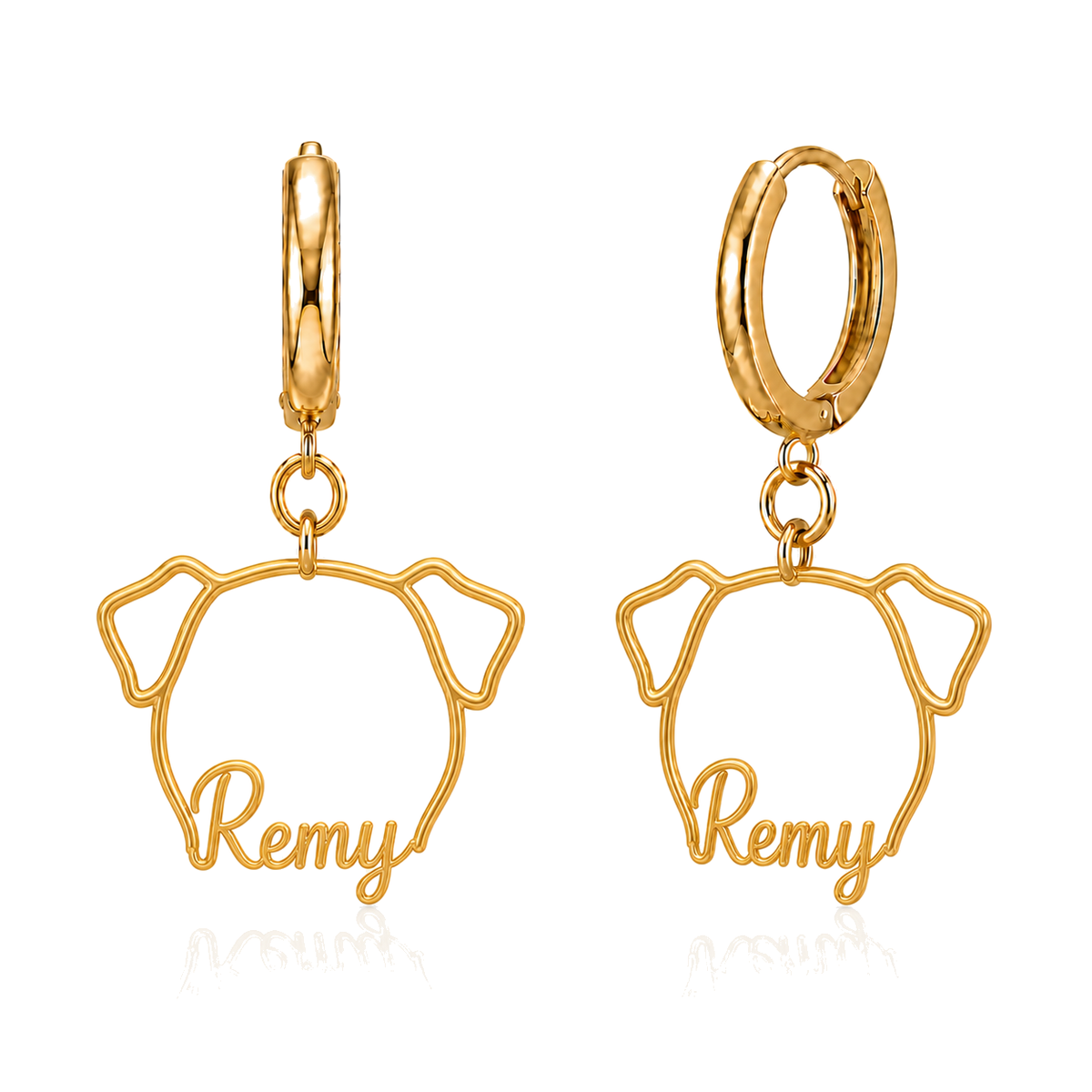 Catahoula Leopard Dog Remy personalized pet face earrings