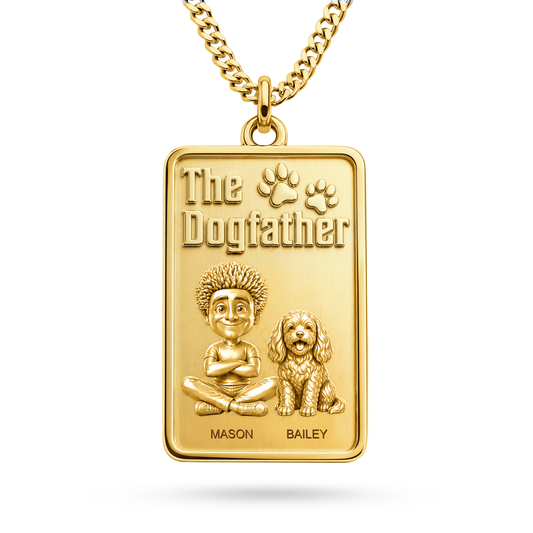 The Dogfather Cavachon Personalized Necklace