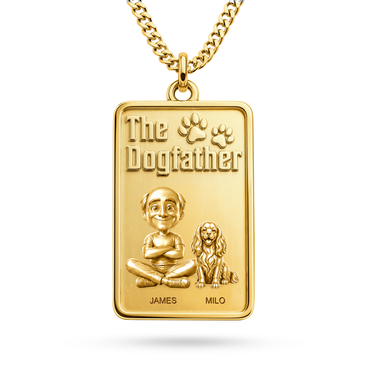 The Dogfather Cavalier King Charles Spaniel Personalized Necklace