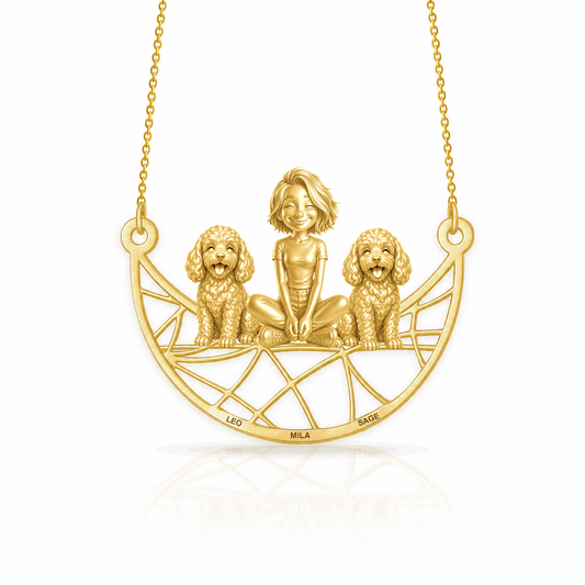 Soulyshine Cavapoo personalized companion necklace