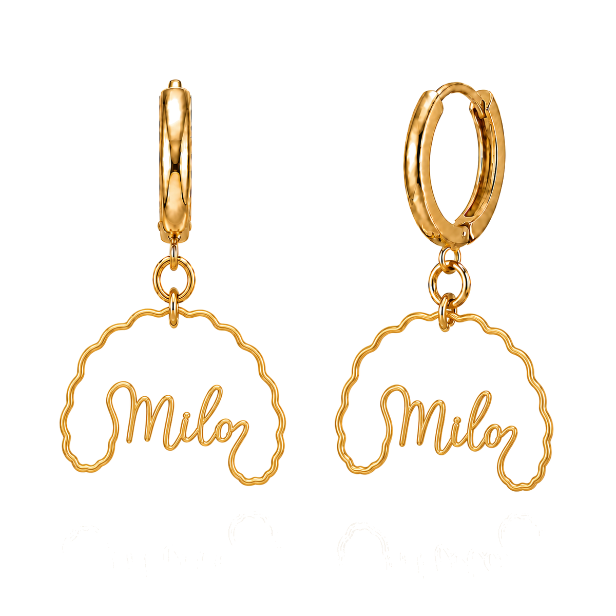 Cavapoo Milo personalized pet face earrings