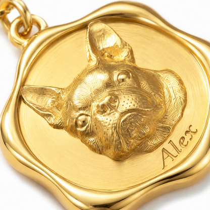 Precious Paw - Upload Pet Portrait Photo Necklace