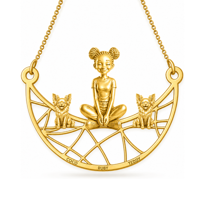 Chihuahua - long hair - 18K Gold Vermeil - 1st