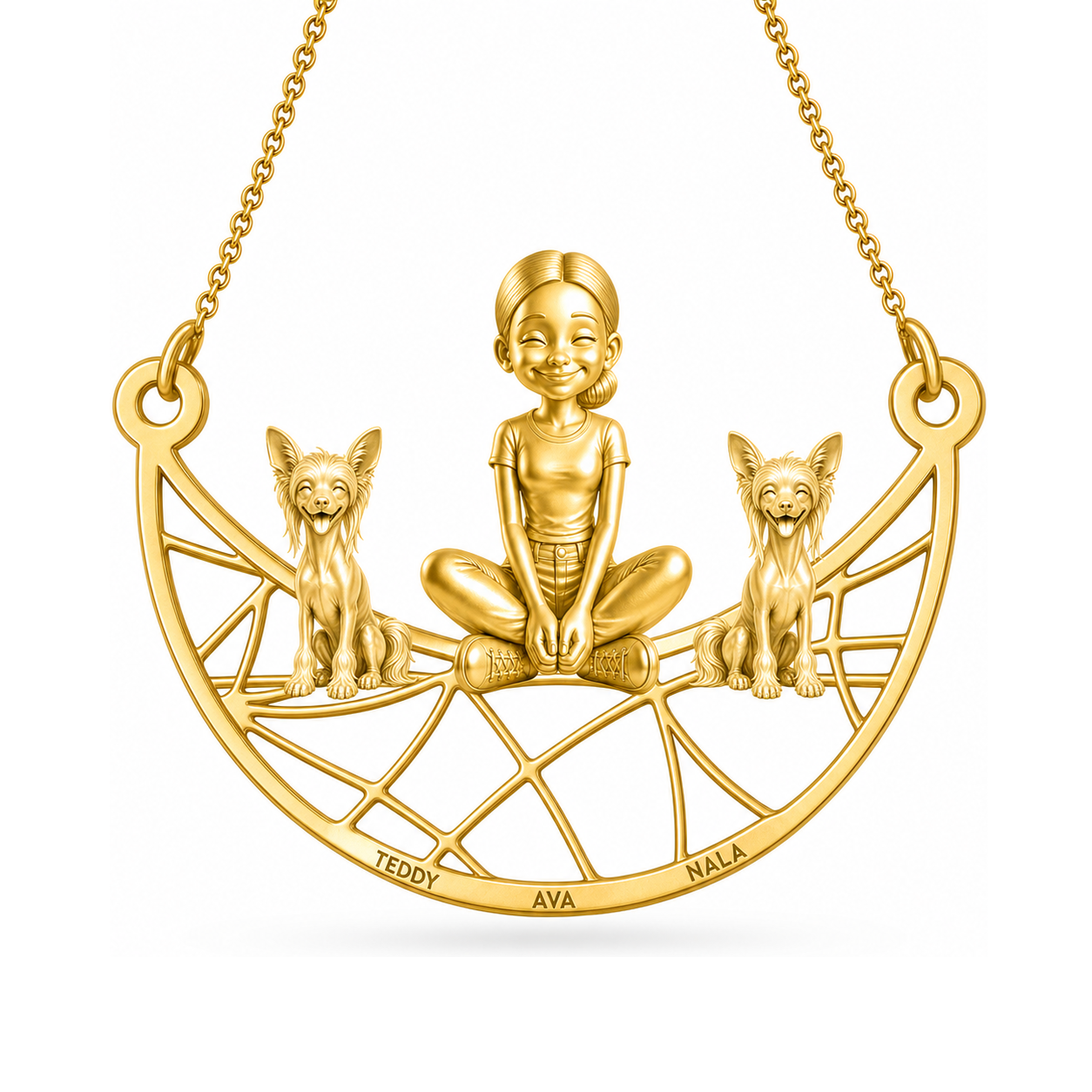 Chinese Crested - hairless - 18K Gold Vermeil - 1st