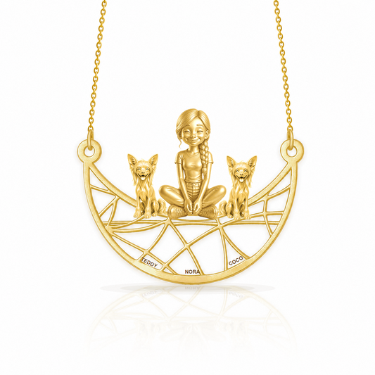 Chinese Crested - hairless - 18K Gold Vermeil - 1st