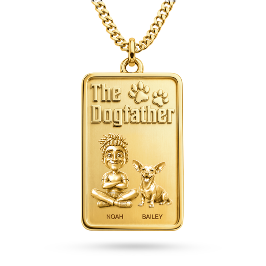 The Dogfather Chiweenie Personalized Necklace
