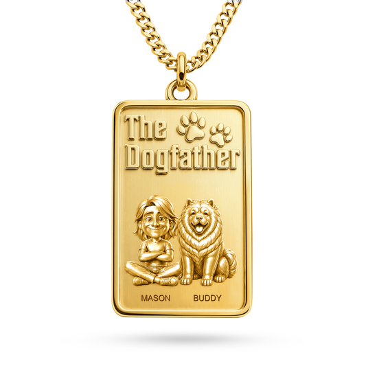 The Dogfather Chow Chow Personalized Necklace