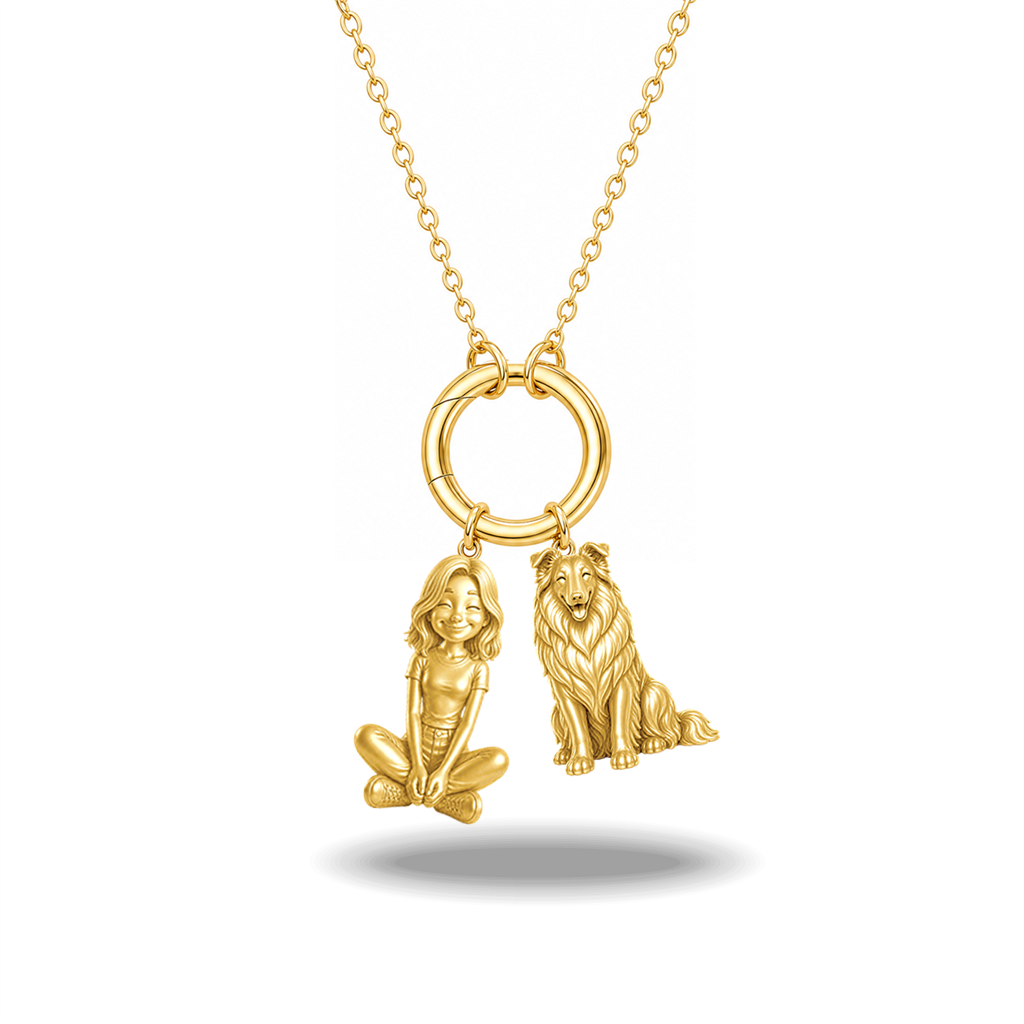 Collie rough coat - 18K Gold Vermeil - 1st
