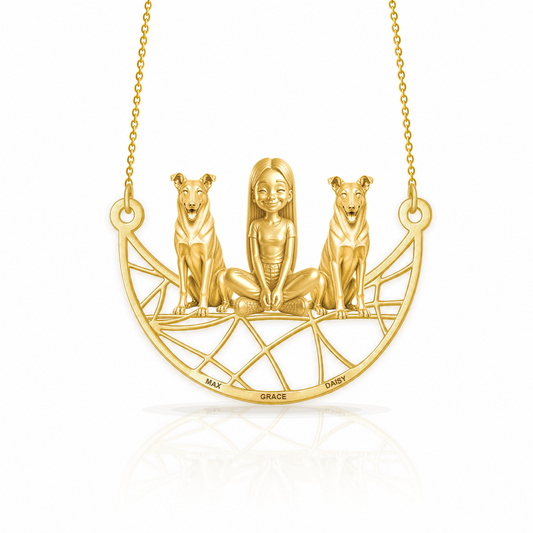 Soulyshine Collie - smooth coat personalized companion necklace