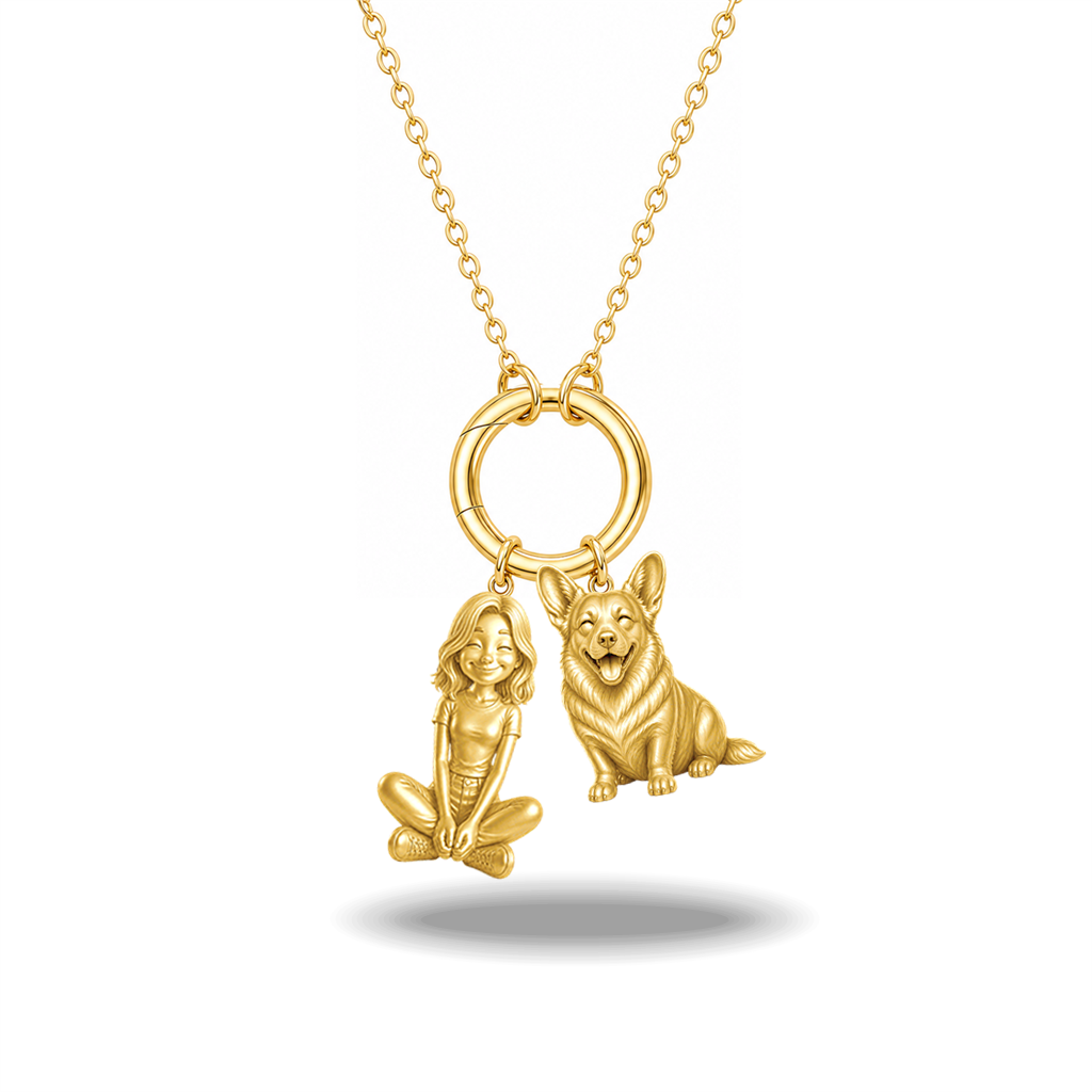 Corgi Cardigan - 18K Gold Vermeil - 1st