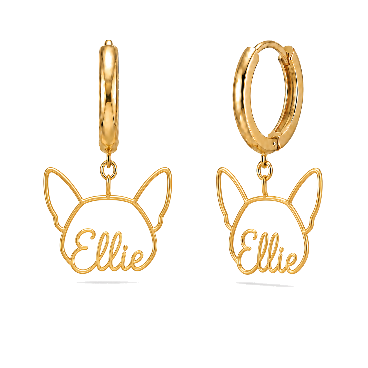 Corgi Pembroke Ellie personalized pet face earrings